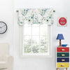 Eucalyptus Leaf Linen Valance Curtain - Botanical Window Valance - Rod Pocket Style-2