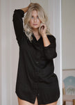 Bamboo Sleep Shirt in Black