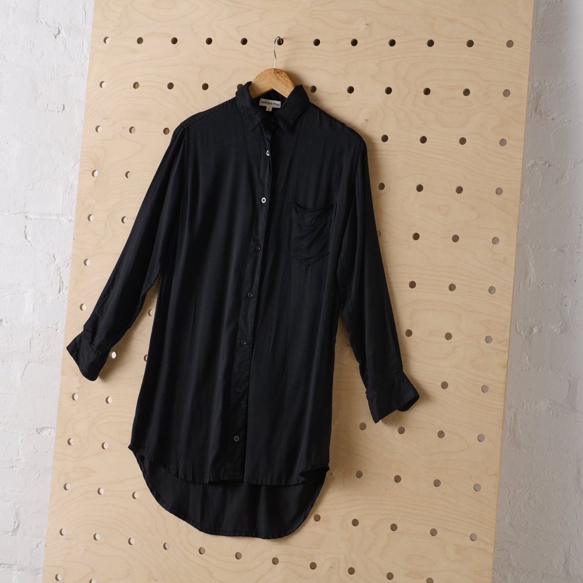 Bamboo Sleep Shirt in Black