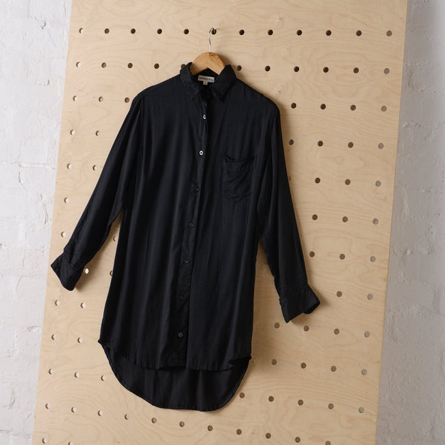 Bamboo Sleep Shirt in Black