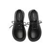 Low Cut Black Leather Shoes-4
