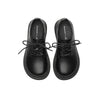 Low Cut Black Leather Shoes-4