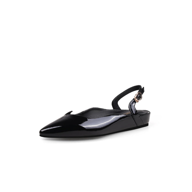 Low Platform Ankle Strap Leather Sandals-1
