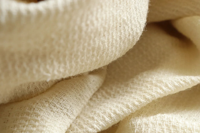 Woolen Mesh Fabric | 120s Count | 152cm Wide | Greige Finish | By The Yard