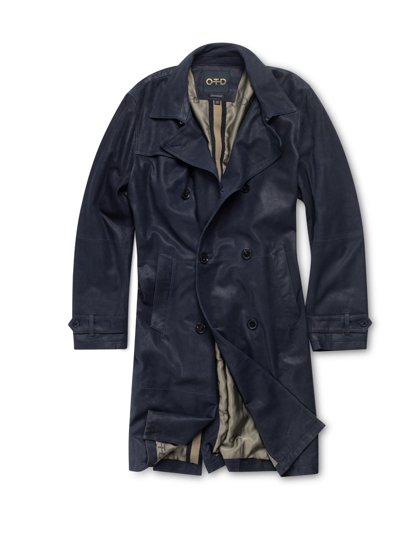 Midnight Suede Trench Coat-1