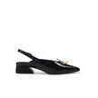 Pearl Retro Leather Slingback Sandals-2