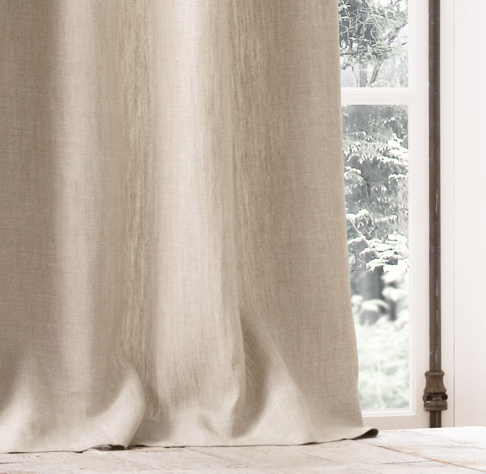 Heavyweight Organic Cotton Curtains with Liner | Windproof & Thermal | Made in UK