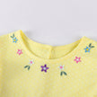 Autumn Arrival Cartoon Rabbits and Flowers Pattern Long Sleeves Crew Neck Dress for Stylish Girls