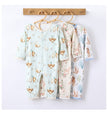 Autumn and Spring Arrival Baby Unisex Animals Pattern Long Sleeves Crew Neck Single Breasted Rompers