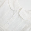 Baby Girl Solid Color White Mesh Embroidered Pattern Long Sleeve Dress