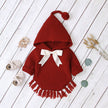 Snuggle Season Ready! 💕 Baby Girl Knit Hoodie with Big Bow & Matching Hat