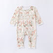Autumn and Spring Arrival Baby Unisex Animals Pattern Long Sleeves Crew Neck Single Breasted Rompers