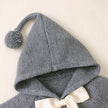 Snuggle Season Ready! 💕 Baby Girl Knit Hoodie with Big Bow & Matching Hat