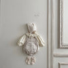 Baby Flower Embroidered Pattern Ruffle Lapel Design Quality Onesies & Shirt