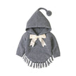 Snuggle Season Ready! 💕 Baby Girl Knit Hoodie with Big Bow & Matching Hat