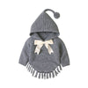 Snuggle Season Ready! 💕 Baby Girl Knit Hoodie with Big Bow & Matching Hat