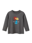 Autumn Arrival Kids Girls Flowers Cartoon and Letters Print Crew Neck Long Sleeves Pullover Sweatshirt