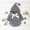 Snuggle Season Ready! 💕 Baby Girl Knit Hoodie with Big Bow & Matching Hat