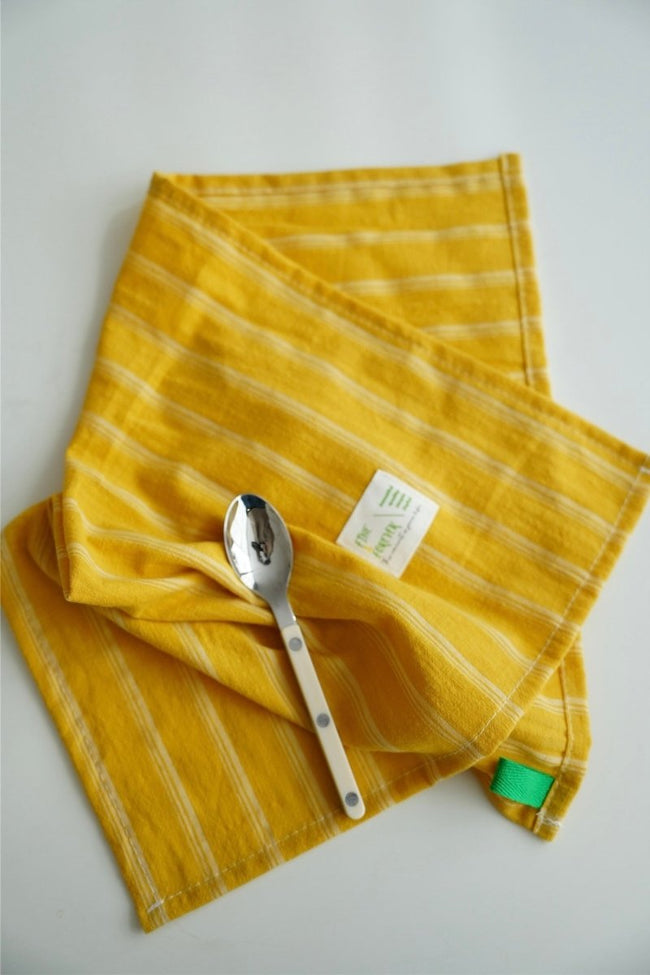 Retro Farmhouse French Linen Stripe Placemat for Elegant Table Setting-6