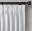 Organic Basketweave Linen Curtains with Blackout/Light Filtering Liner | Pinch Pleat | 17 Colours | Made in the UK | The Organic Habitat