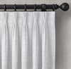 Organic Basketweave Linen Curtains with Blackout/Light Filtering Liner | Pinch Pleat | 17 Colours | Made in the UK | The Organic Habitat