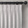 Organic Basketweave Linen Curtains with Blackout/Light Filtering Liner | Pinch Pleat | 17 Colours | Made in the UK | The Organic Habitat