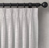 Organic Basketweave Linen Curtains with Blackout/Light Filtering Liner | Pinch Pleat | 17 Colours | Made in the UK | The Organic Habitat