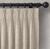 Organic Basketweave Linen Curtains with Blackout/Light Filtering Liner | Pinch Pleat | 17 Colours | Made in the UK | The Organic Habitat