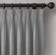Organic Basketweave Linen Curtains with Blackout/Light Filtering Liner | Pinch Pleat | 17 Colours | Made in the UK | The Organic Habitat