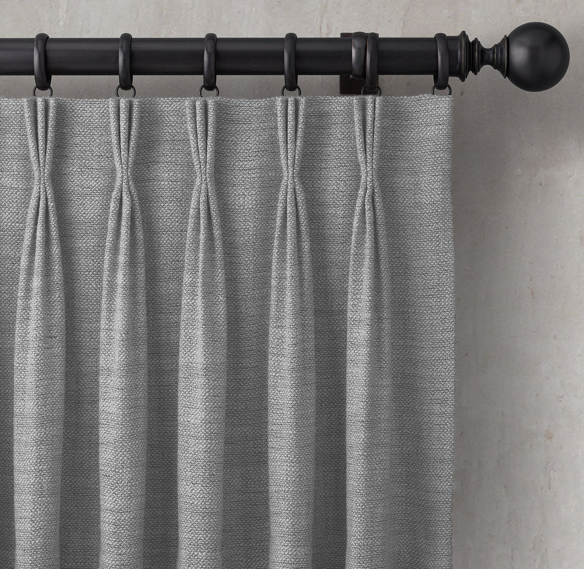 Organic Basketweave Linen Curtains with Blackout/Light Filtering Liner | Pinch Pleat | 17 Colours | Made in the UK | The Organic Habitat