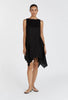 Black Linen Dress | Asymmetric Dress | Linen Dress | Linen Clothing | 100% Organic Linen