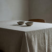 Natural Organic 100% Flax Linen Tablecloth UK - Undyed Rustic Table Cover for Home