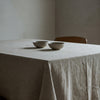Natural Organic 100% Flax Linen Tablecloth UK - Undyed Rustic Table Cover for Home