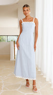 Blue Linen Dress | Maxi Dress | Linen Dress | Linen Clothing | 100% Organic Linen
