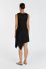 Black Linen Dress | Asymmetric Dress | Linen Dress | Linen Clothing | 100% Organic Linen