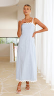 Blue Linen Dress | Maxi Dress | Linen Dress | Linen Clothing | 100% Organic Linen