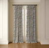 Organic Linen Paisley Pinch Pleat Curtains | Made to Measure | 5 Colours | Blackout Option Available
