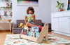 Curved Wooden Bookshelf in Multiple Sizes – Elegant Wave Design
